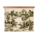 Artistic Toile Tapestry - Light Oak Toile Moss