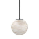 Chic Marbled Globe 300 Pendant - Black Gunmetal