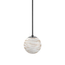 Modern Marbled Globe 200 Pendant - Black Gunmetal