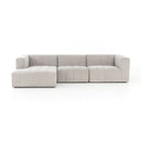 Langham Channeled 3-Piece Sectional - Left Chaise Napa Sandstone