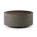 Verity Crosby Round Coffee Table - Charcoal Shagreen