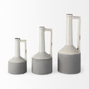 Burton 167H Large Two Tone Gray Ceramic Jug Vase - Default Title