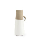 Garand Medium 15H Two-Toned White Natural Ceramic Jug - Default Title