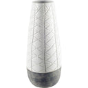Harrier II Large Gray Ceramic Dark Base White Vase - Default Title