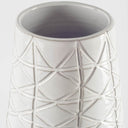 Harrier II Large Gray Ceramic Dark Base White Vase - Default Title