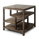 Wright II 22 x 219 Square Top Medium Brown Wooden Multi-Shelf EndSide Table - Default Title