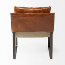 Hornet I 270L x 350W x 360H Brown Leather Unibody Seat w Black Metal Frame Accent Chair - Default Title