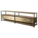Farrow 725L x 14W x 20H Brass Wood and Metal TV Stand Media Console with Storage TV up to 83 - Default Title