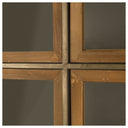 Pandora I 74 H Brown Wood and Metal Glass Door Display Cabinet - Default Title