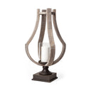 Brillion Large Rustic Wood Metal Table Candle Holder - Default Title