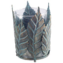 Pana II Large GreenGold Metal Leaf Table Candle Holder - Default Title