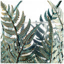 Palen II Large GreenGold Metal Fern Leaf Table Candle Holder - Default Title
