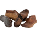 Wooden Shoe Set of 4 12L x 4W Brown Antique Wooden Cobbler Moulds - Default Title