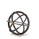 Galenna I Small 8L x 8W Black Metal Circular Decorative Orb - Default Title