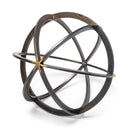 Galenna III Large 10L x 10W Black Metal Circular Decorative Orb - Default Title