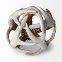 Ramus I Small 5L x 5W Brown Antler Shaped Decorative Resin Orb Ball - Default Title