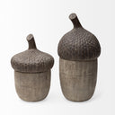 Mandor I Small 6L x 6W Brown Resin Acorn Box - Default Title