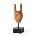 Saxum 4L x 4W Natural Wooden Carved Hang Loose Hand - Default Title