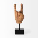 Saxum 4L x 4W Natural Wooden Carved Hang Loose Hand - Default Title