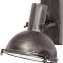 Taza 103x12 Gray Metal Dome Shade Wall Sconce - Default Title