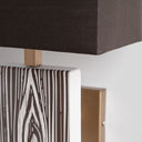 Maravilla III 11x17 BlackWhite Pattered Base Black Fabric Shade Wall Sconce - Default Title