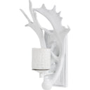 Rockland 8x195 White Resin Antlers Wall Sconce - Default Title