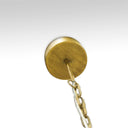 Ava White 34D Gold Metal and White Wood Beaded Six Bulb Chandelier - Default Title