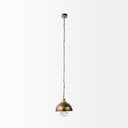 Dawson I 13x135 Silver Toned Metal Dome Pendant Light - Default Title
