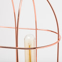 Sutton 193H Rose-Gold Metal Cylindrical Cage Three Bulb Table Lamp - Default Title