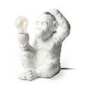 Simia 12H White Resin Playful Monkey Table Lamp - Default Title