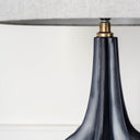 Bravar III 30 Gray-Blue Resin Base w Gray Fabric Shade Table Lamp - Default Title