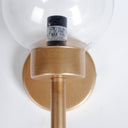 Boltern I 6x12 Gold Toned Glass Globe Wall Sconce - Default Title