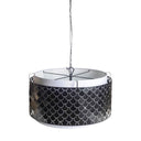 Brasseur I 26x15 Charcoal Black Metal Fish Scale Three Bulb Chandelier - Default Title