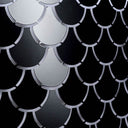 Brasseur I 26x15 Charcoal Black Metal Fish Scale Three Bulb Chandelier - Default Title