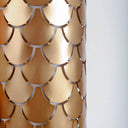Brasseur IV 105x22 Gold Toned Metal Fish Scale Wall Sconce - Default Title
