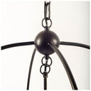 Penhill 25x24 Black and Wooden Three Bulb Chandelier - Default Title