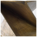 Zelda 20L x 20W Gold Metal-Cladded Z-Shaped Wooden Accent Table - Default Title