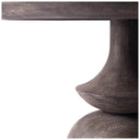Crossman 60 Round Dark BrownGray Solid Wood Table Top Base Dining Table - Default Title