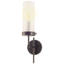 Bougeoir I I 8x20 Gray Metal Cylindrical Glass Shade Wall Sconce - Default Title