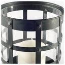 Oliver Black MetalGlass Caged Table Candle Holder - Default Title
