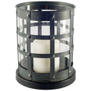 Oliver Black MetalGlass Caged Table Candle Holder - Default Title