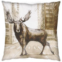 Northstreet II 18 x 18 Brown Moose City Crossing Decorative Pillow Cover - Default Title