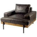 Colburne I Brown Leather Body WoodIron Frame Club Chair - Default Title