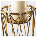 Othello I Tall Antiqued Brass Metal Table Candle Holder - Default Title