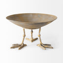 Chadwick II 13L x 13W Gold Metal Webbed Feet Bowl - Default Title