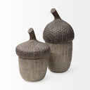Mandor I Small 6L x 6W Brown Resin Acorn Box - Default Title