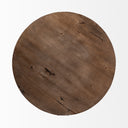 Triumph 40 Round Brown Solid Wood Top Black Metal Base Coffee Table - Default Title