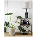 Bravar III 30 Gray-Blue Resin Base w Gray Fabric Shade Table Lamp - Default Title