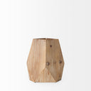 Allen III Tall Natural Wooden Base Oval Vase - Default Title