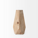 Allen II Small Natural Wooden Base Oval Vase - Default Title
